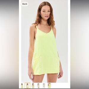 Free people movement Yellow active Dress ** see description, has some staining